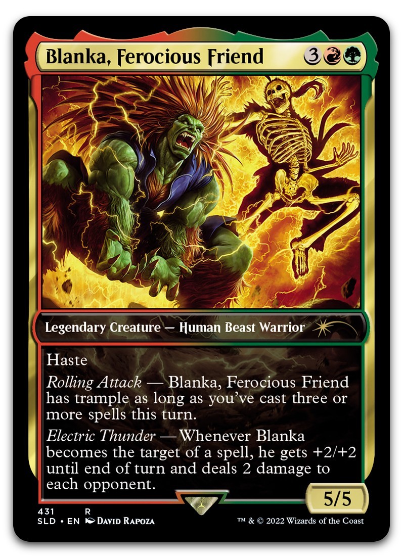 Blanka, Ferocious Friend #431 (NM) Secret Lair Drop SLD Magic MTG