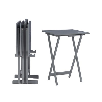 Home Dcor Samm Tv Gray Tray Table Set