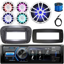 JVC Marine Bluetooth Receiver, 4x 6.5" Speakes, 10" Multi-Element RGB LED Sub