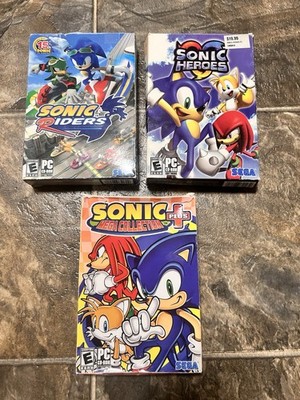 SEGA Sonic Riders, Sonic Heroes, Sonic Mega Collection Plus PC Manual Included