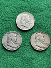 Franklin Half Dollar Lot of 3 - 90% Silver - Check it out! 👀