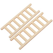 2 Pcs Mini House Ornament Miniatures Ladder for Dollhouse Furniture