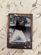 2025 Bowman Chrome 1st Orange Reptilian Refractor Auto #23/25 Jansel Luis