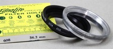 36.3mm Lens Thread to Series VI 6 EDNALITE 608 Filter Holder/Adapter w/Ring NOS