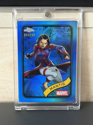 2025 Topps Chrome Marvel Mantis BLUE REFRACTOR #'d /299 #171