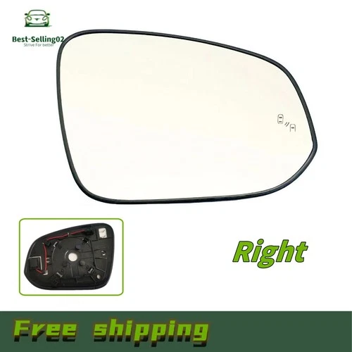 Passenger Side Mirror Glass RH Heated W/Blind Spot For 2013-2018 Toyota RAV4