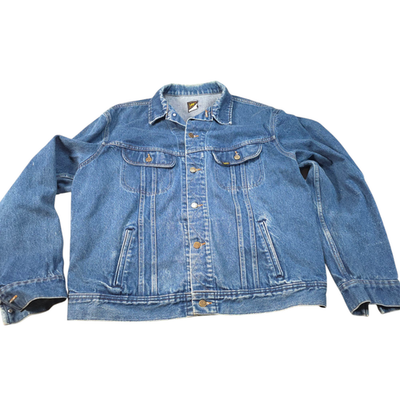 Vintage Lee Jean Jacket Men Size XLT Trucker Jacket Retro Western
