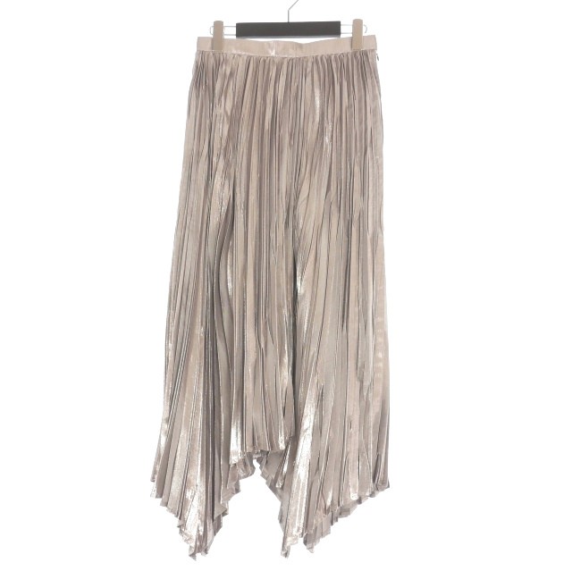 Murral Frost Silver Pleated Asymmetrical Skirt in Women's Size 2