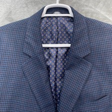 Oak Hill Blazer Men's 52XL casual two button suit Sport Coat jacket check Long