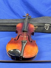 Vintage 3/4 VIOLIN Beautiful Color, Case Bow, Label Inside Stradivarius Copy