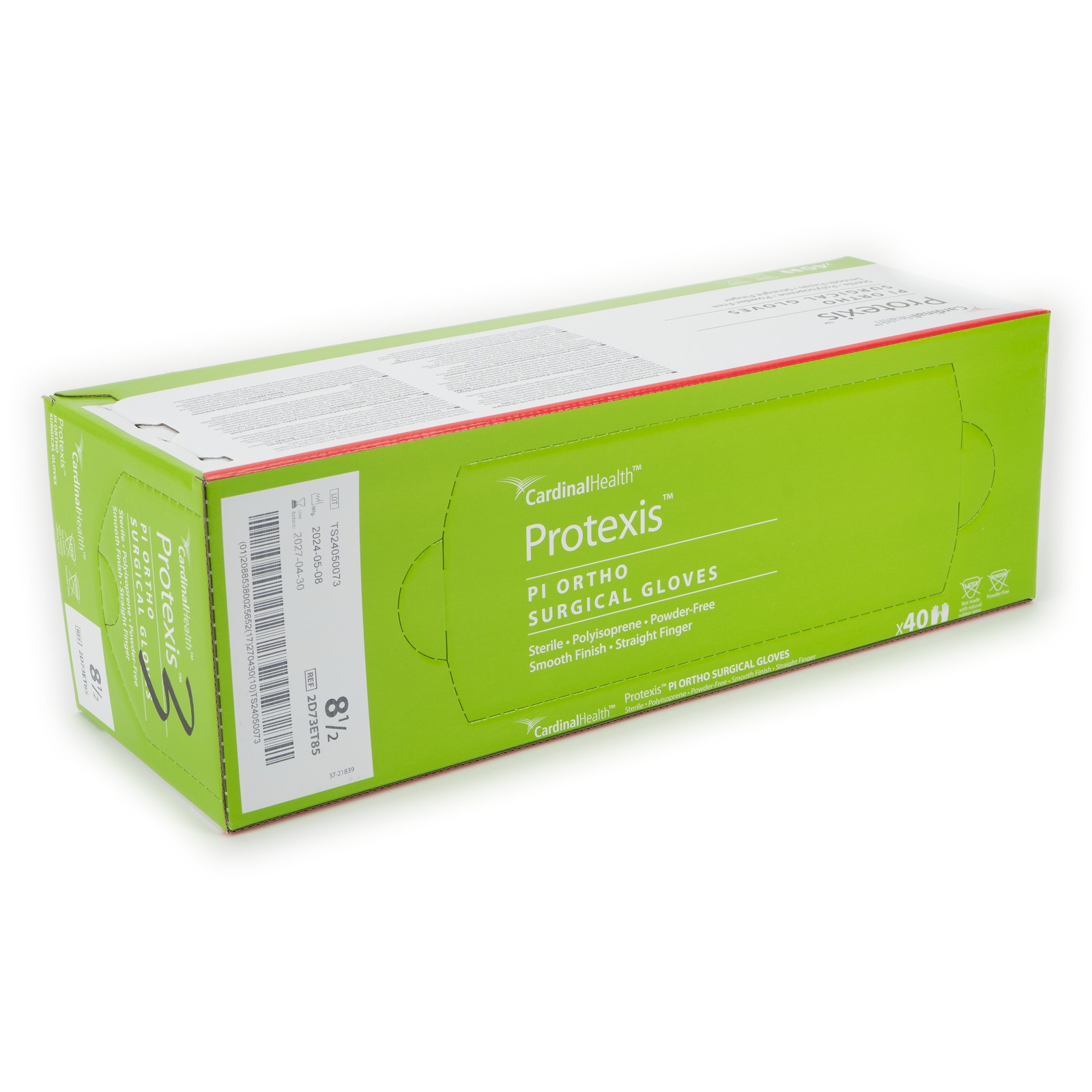 Protexis PI Ortho Surgical Gloves, Size 8 ½, 120 Count 2027 Exp, Cardinal Health