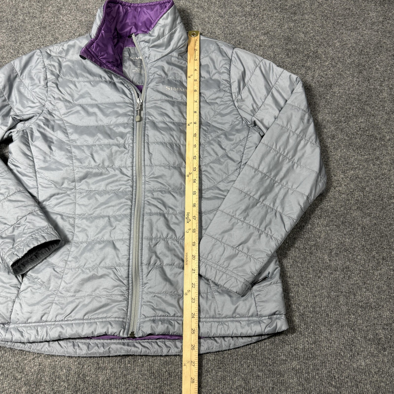 Simms Jacket Womens Large Gray Primaloft Quilted … - image 4