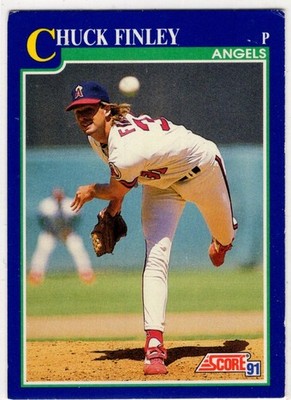 1991 Score Baseball Chuck Finley No. 100 California Angels