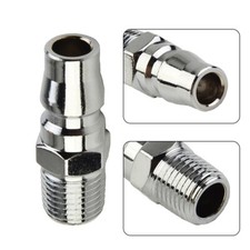 1pc Male Coupling Air-Fitting With 1/4inch BSP Male Thread 20PM Silver