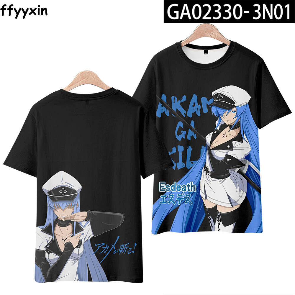 Akame Ga Kill Esdeath T Shirts Unisex Black Anime Short Sleeve Casual Tops A6 Ebay