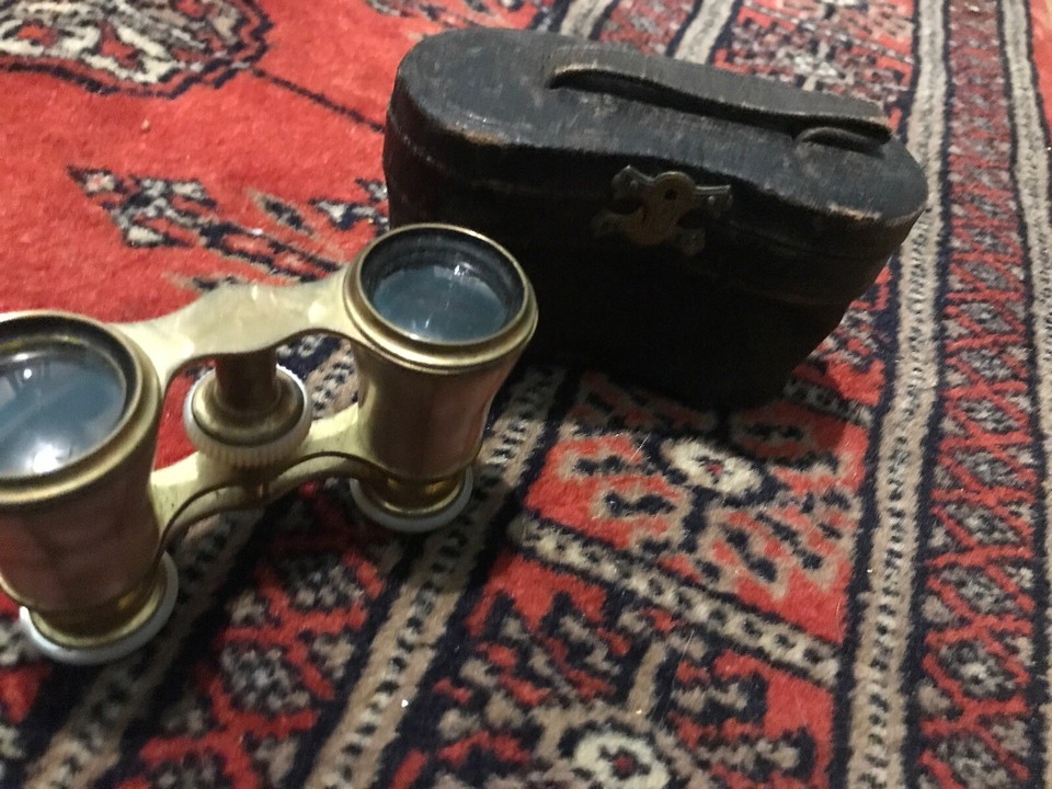 Vintage Opera Glasses Brass & Mother of Pearl eBay