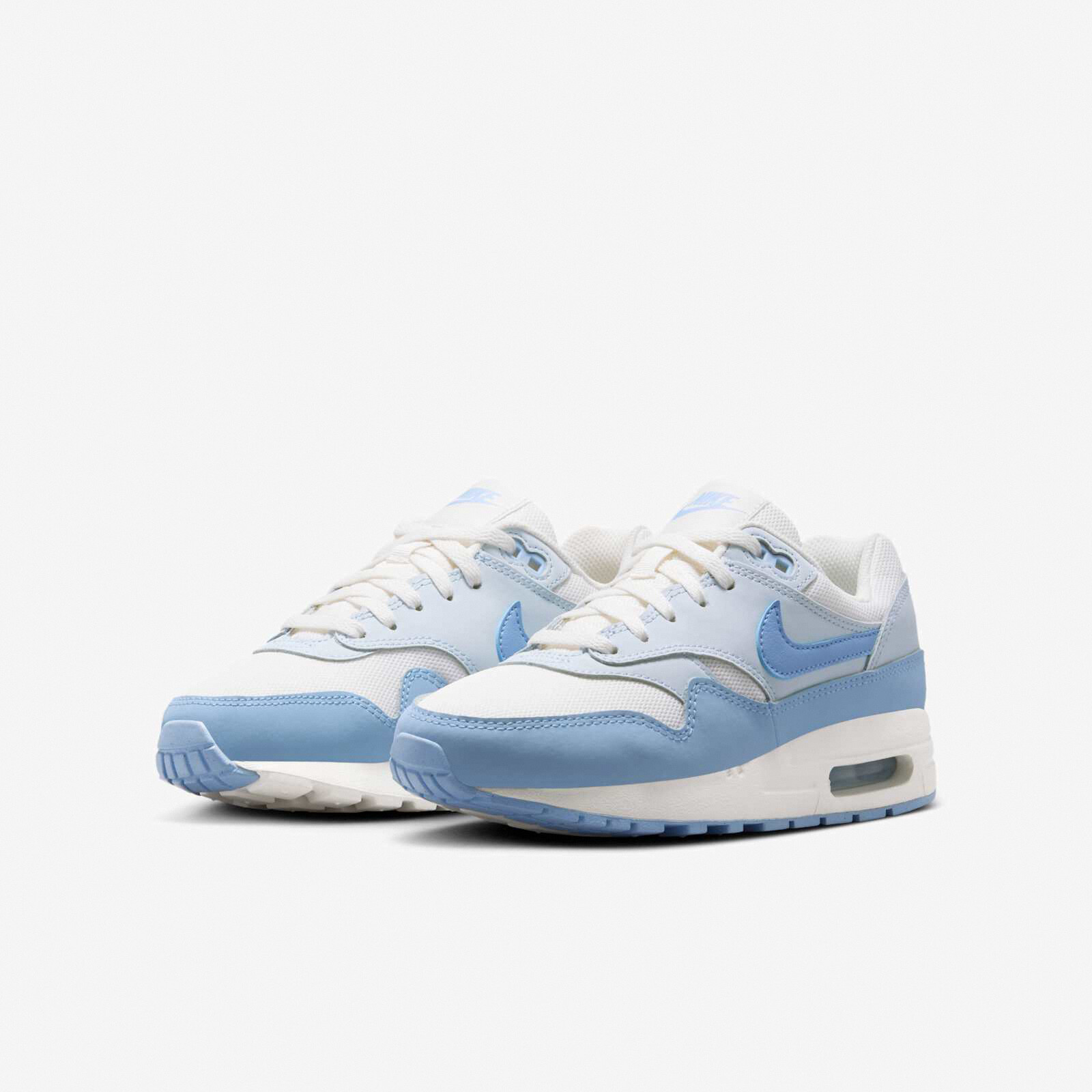 Детская молодежная повседневная обувь Nike Air Max 1 GS Sail Blue Tint Psychic Blue DZ3307-116