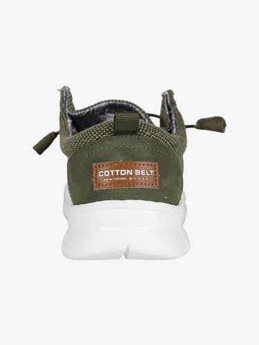 COTTON BELT mocassino uomo in tela laccio elasticizzato verde salvia - Foto 3 di 3