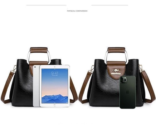 Borsa a mano di design di lusso da donna 2024 donna in pelle ad olio con marchio Shoulde - Foto 14 di 20