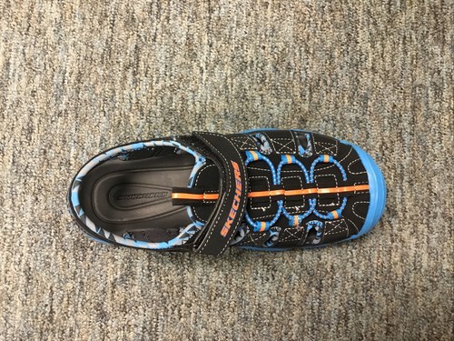 New Boys Skechers 92189 Relix Trophix Black & Blue Fisherman Sandals Size 6 - Picture 5 of 6