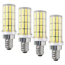 4PCS E12 LED Corn Light Bulb 20W Candelabra Ceiling Fan Lamp White 5000K