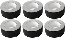  6 Rolls Rockville Pro Audio/Stage Wire ROCK GAFF Black Gaffers Tape 2"x100 Ft