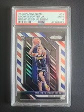 2108 Panini Prizm #32 Michael Porter Jr. RC Red White Blue Parallel PSA 9 🔥🔥