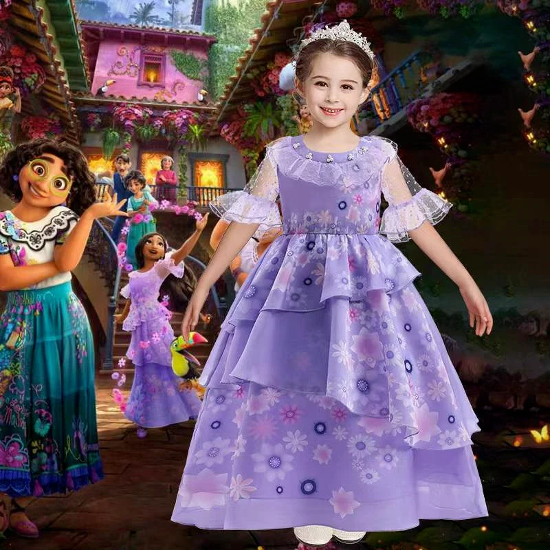 Kinder Mädchen Isabela Kostüm Kleid Prinzessin Geburtstag Party Kostüm&Perücken - Bild 3 von 4