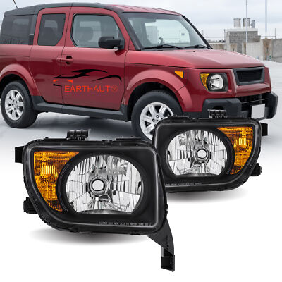 L&R Headlights Amber Corner For 2003-08 Honda Element EX 2.4L