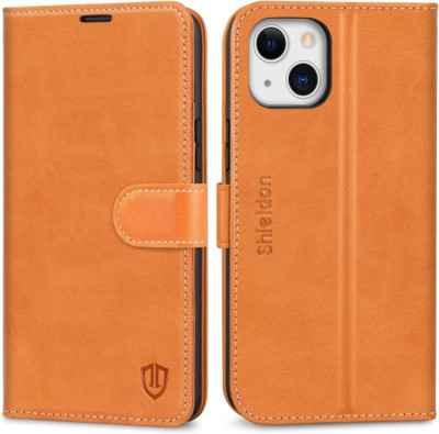 SHIELDON Hülle für iPhone 14 Plus 6,7'', Echt Leder Brieftasche mit... 