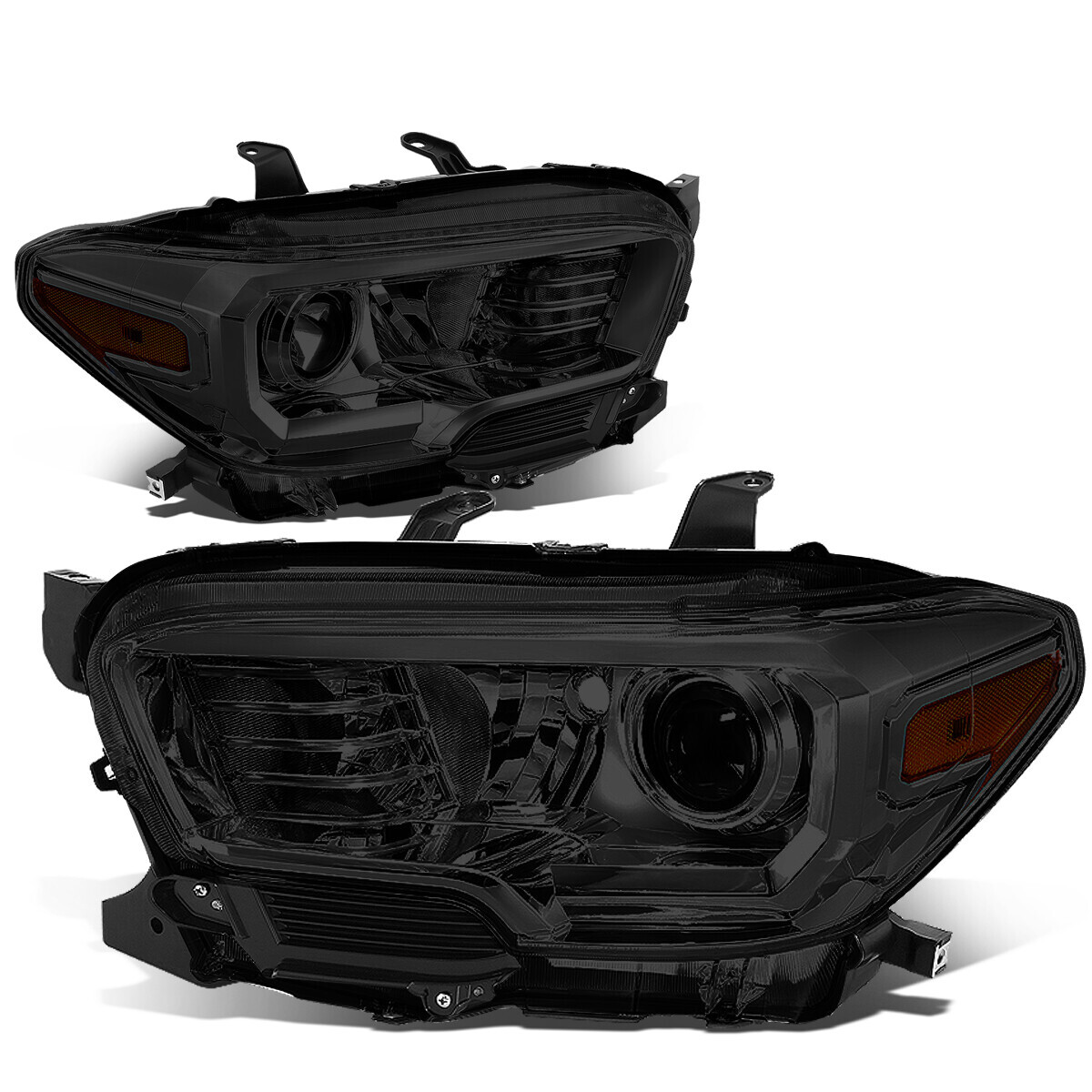 Smoked Amber Projector Headlights for 16-20 Toyota Tacoma
