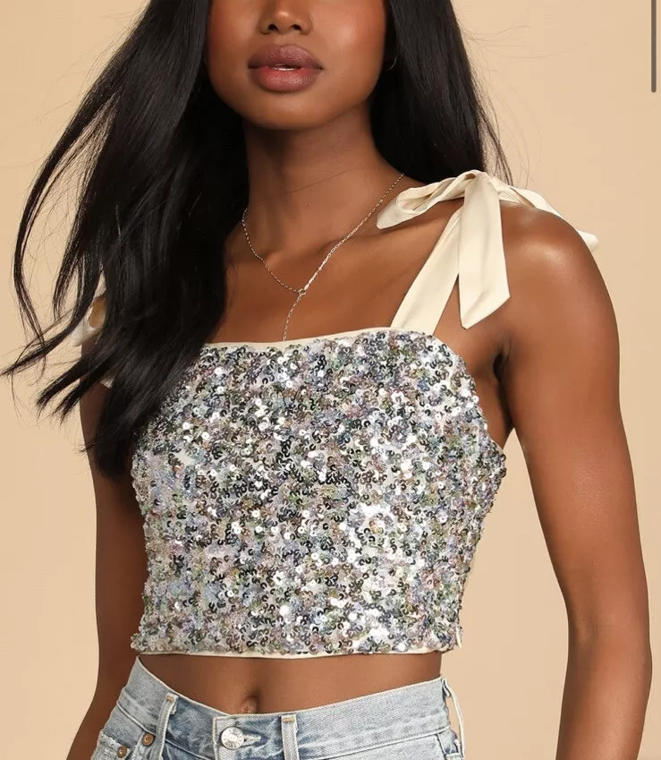 Women's Sequin Cropped & Capri Pants