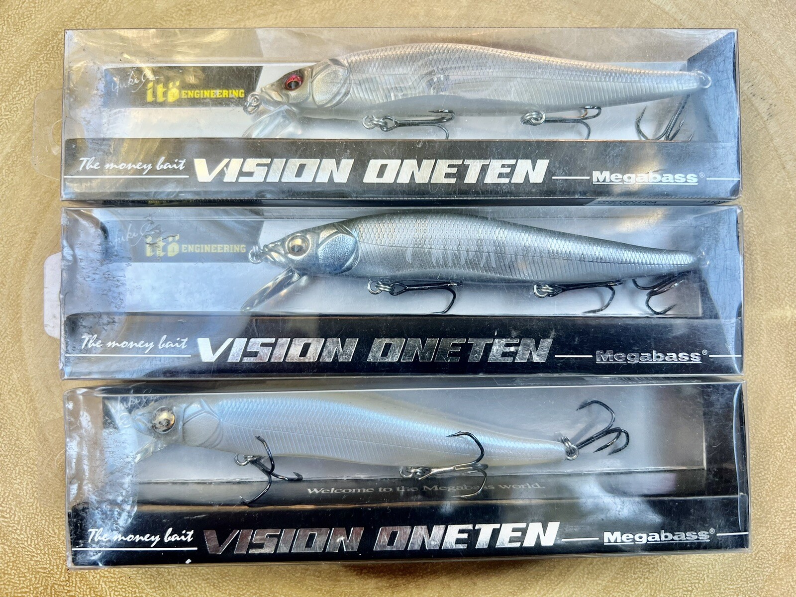 Megabass (Lot Of 3) Ito Vision Oneten Suspending Jerkbaits, Free Shipping! NWT! - Image 4