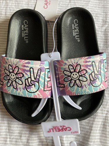 Capelli New York rosa lila LOVE Batik Mode Pantolette Sandale Kleinkind Gr. 10/11 - Bild 2 von 16