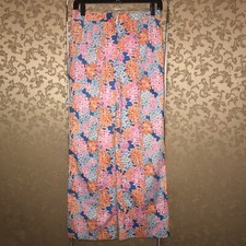 The Lilly Pulitzer Pink Blue Multi-Color Floral VINTAGE Pants Size 2 4