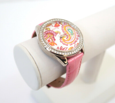 GUESS Paisley watch pink embossed croco band U95136L1