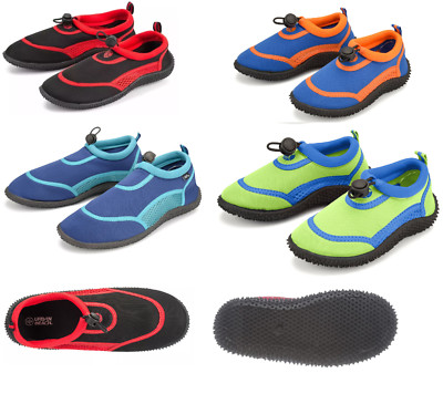 Kinder Wasserschuhe Schwimmschuhe Robust Toggle-Schnürung Blau Aqua Surf Strand