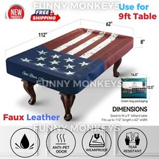Waterproof Leatherette Billiard Pool Table Cover for Protecting Felt 9ft Table