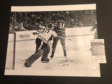 JSA GERRY CHEEVERS & KEN HODGE AUTOGRAPHED 16X20 PHOTO SIGNED AUTO MASK 707