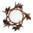 Plafonnier avec la vrai bois de daim. Lampe. 1xE27 60x60x15cm 152201