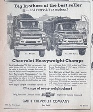 1956 Newspaper Ad For Chevrolet Trucks - Big Brothers Series 9000 10000 Tandem 1956 Newspaper Ad For Chevrolet Trucks - Big Brothers Series 9000 10000 Tandem