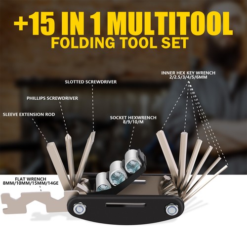 2 pcs Multi Functional Bike Bicycle Repair Tool Kit Portable Mountain Bike Tool - Picture 7 of 16