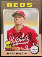 2024 TOPPS HERITAGE MATT MCLAIN CINCINNATI REDS ALL STAR ROOKIE GOLD CUP #279