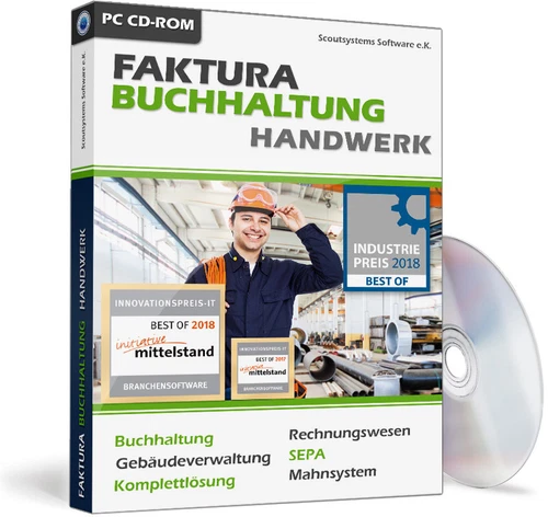 Handwerker Rechnungsprogramm + Buchhaltungssoftware,Rechnung und Buchhaltung EDV