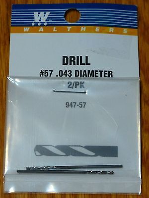 Walthers #947-57 Drill Bit 2 Pack #57 Diameter .043