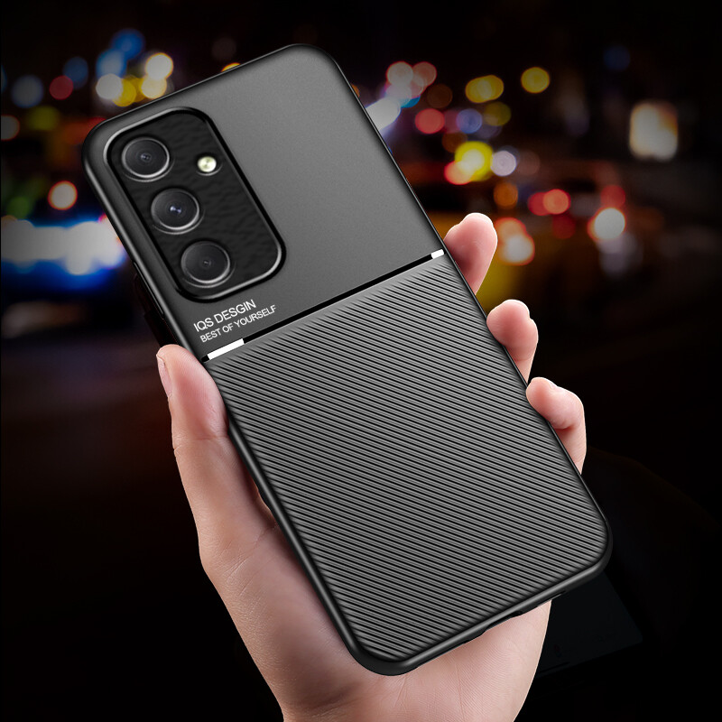 For Samsung Galaxy A55, Luxury Shockproof Business Soft Magnetic Case Cover