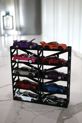 Hotwheel 10 Car Display Stand V2 Hidden Wall Mount Industrial