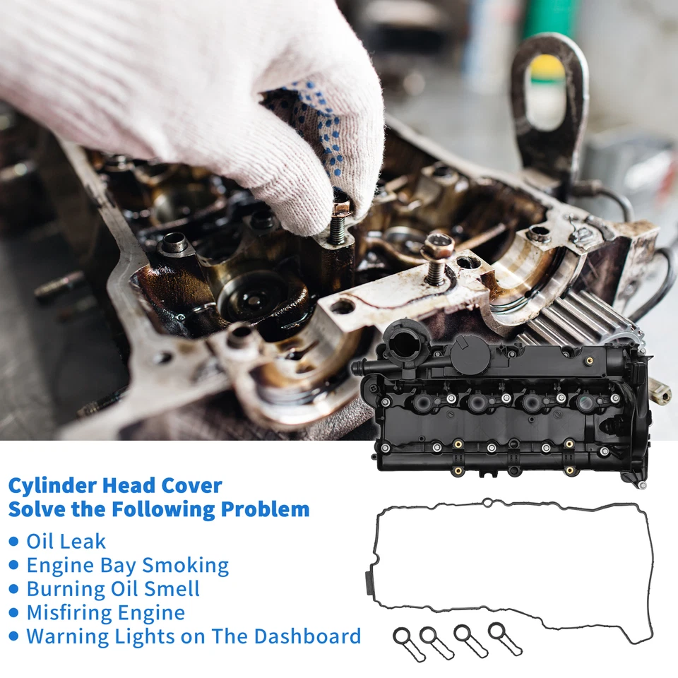 Front Engine Valve Cover with Gasket No.11128508570 for BMW X3 2008-2010 1 Set Foto 3 de 4