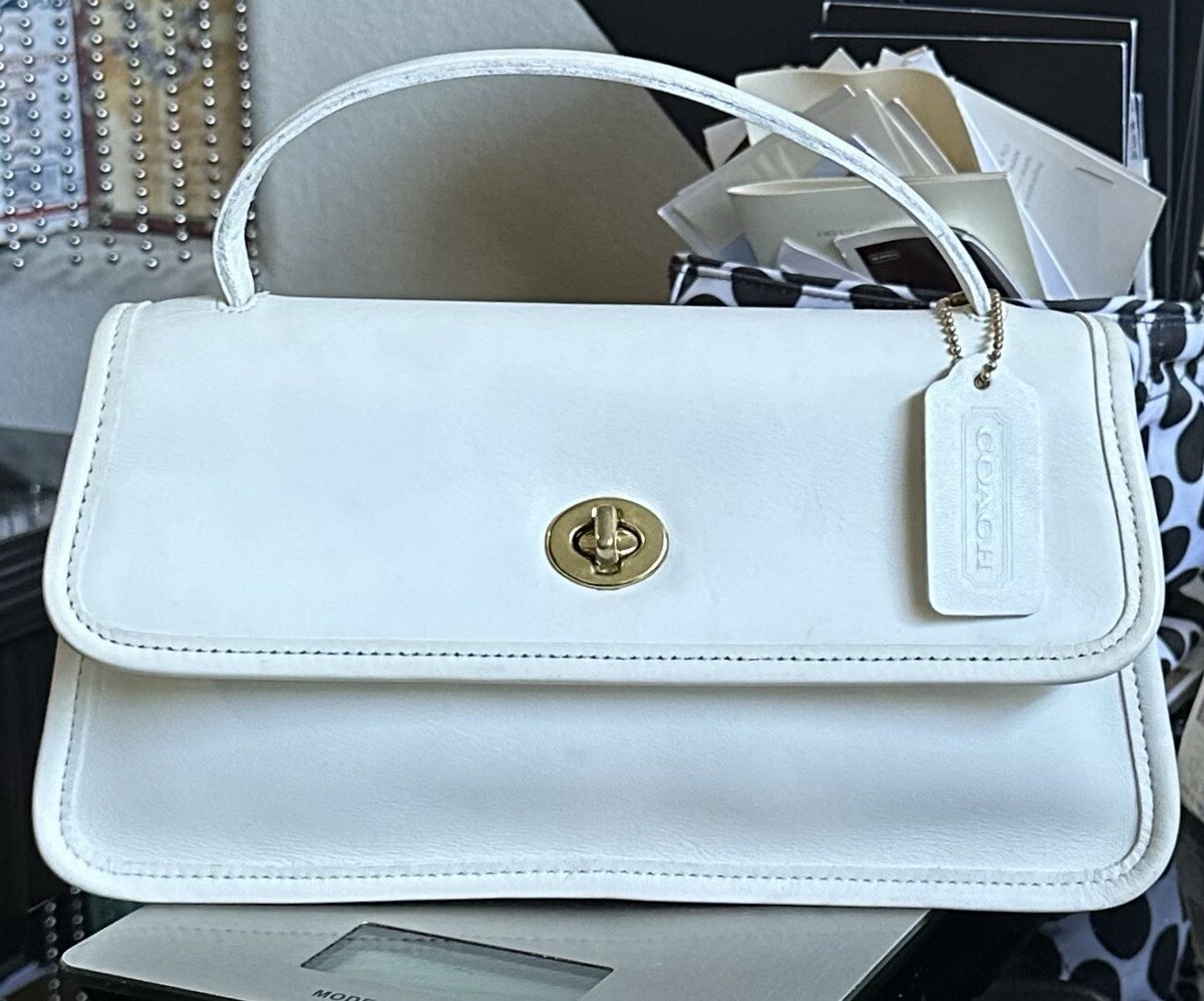 COACH VINTAGE WHITE (WHITE) GEOMETRIC TOP HANDLE XBODY 9044