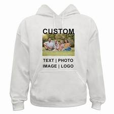Custom Personalized Hoodie Customized w/Photo, Text, Logo Color Print Front Back